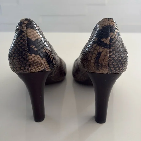6 Geox Respira Snakeskin Patterned Women's Heels - Picture 3 of 6